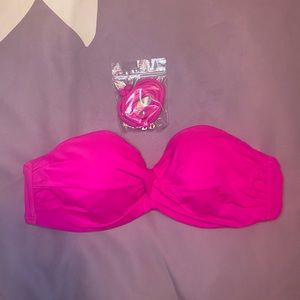 Victorias Secret hot pink bandeau bikini top
